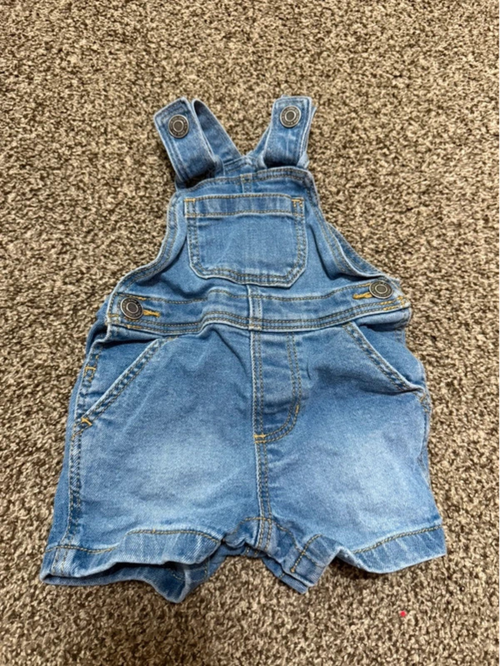 Little Co Lauren Conrad Baby 3M Denim Shortalls Blue Jean Overall Shorts